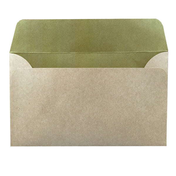 5x7 natural kraft envelope with inside colouring