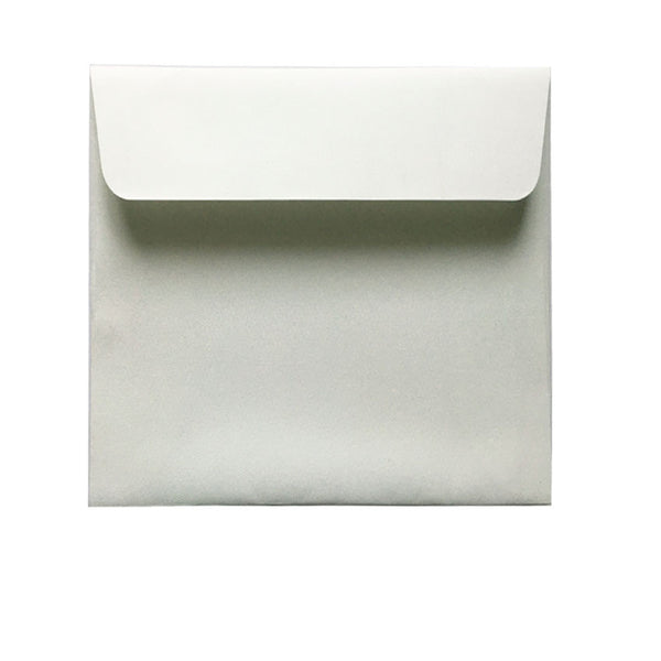 small square white textured envelope