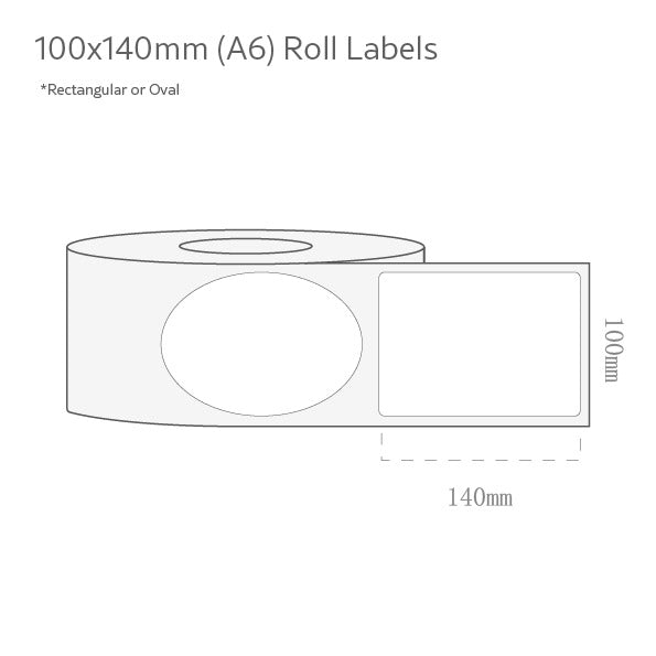100x140mm (A6) Roll Labels