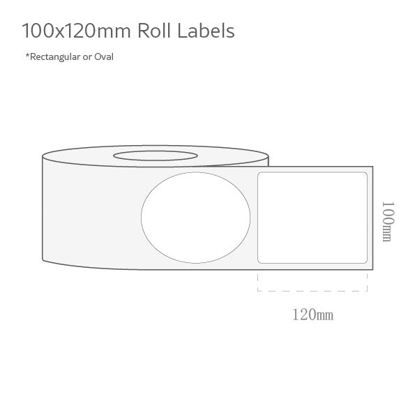 100x120mm Roll Labels