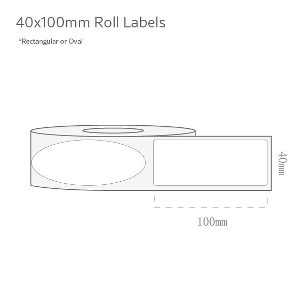 40x100mm Roll Labels