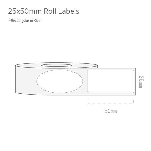 25x50mm Roll Labels