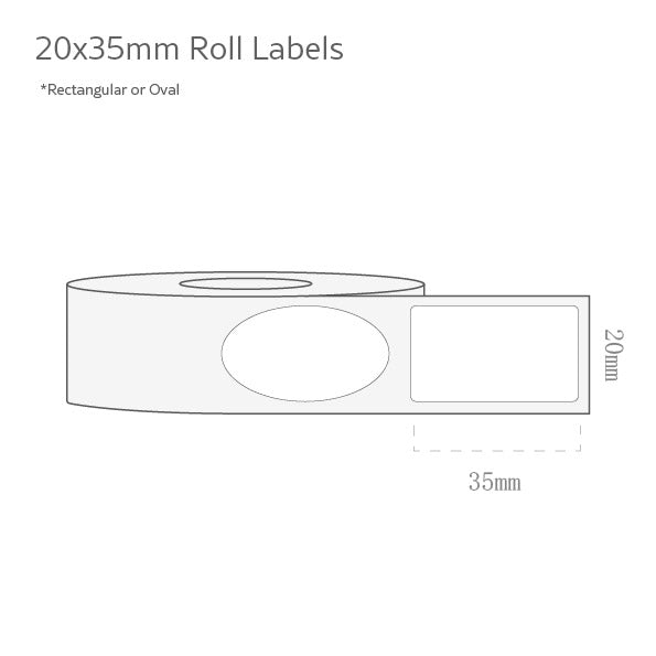 20x35mm Roll Labels