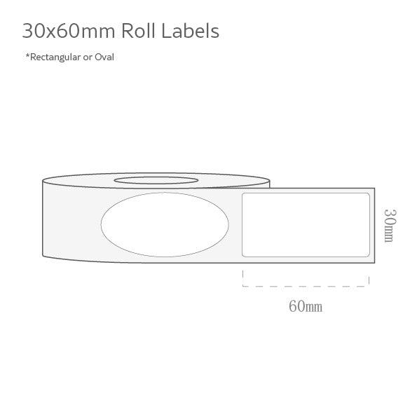 30x60mm Roll Labels