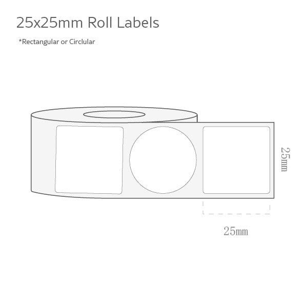 25x25mm Labels - Envelope World