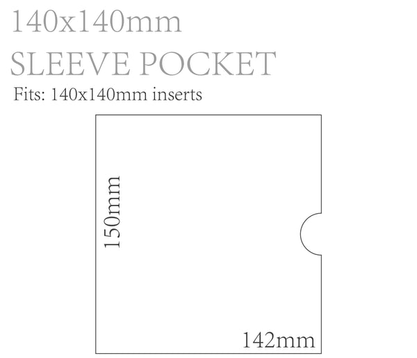 Square Sleeve Pocket 150x142mm - Metallic & Coloured