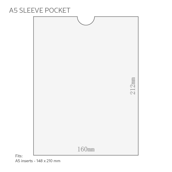 A5 Sleeve Pocket 160x212mm - Metallic & Coloured