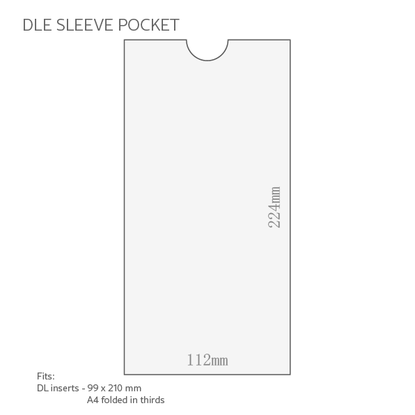 DLE Sleeve Pocket 112x224mm - Metallic & Coloured