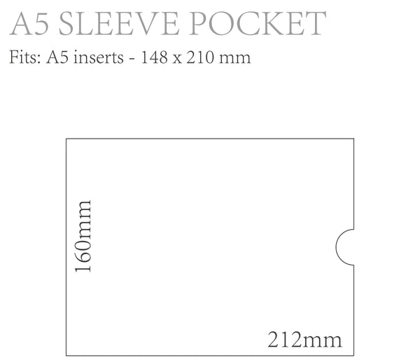 A5 Sleeve Pocket 160x212mm - Metallic & Coloured