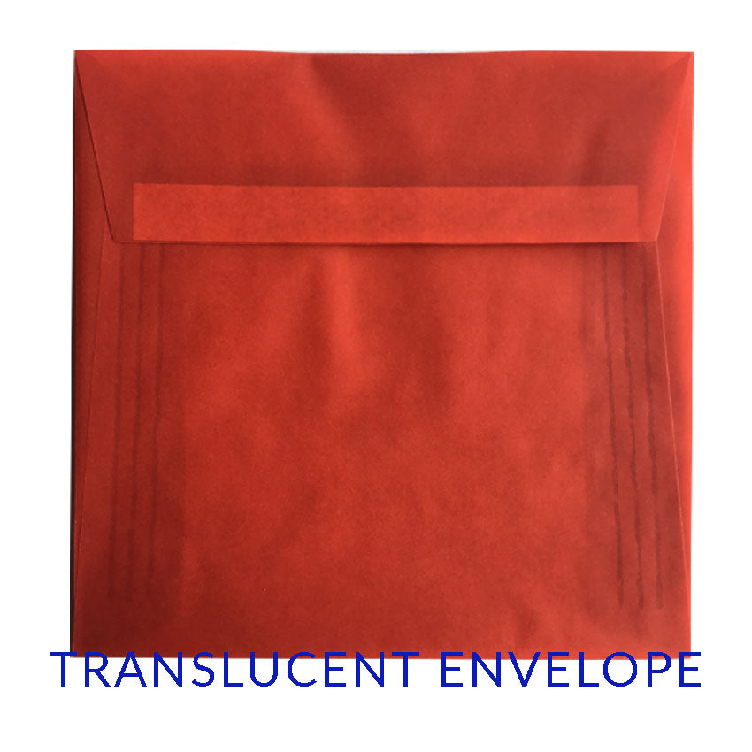 Translucent Red - (170x170mm SQUARE) - Envelope World