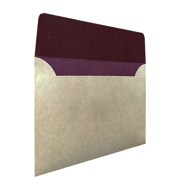 C5 natural kraft envelope with colour inside