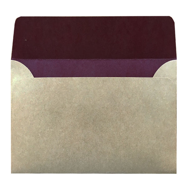 C6 envelope from Kraft with inside colouring 
