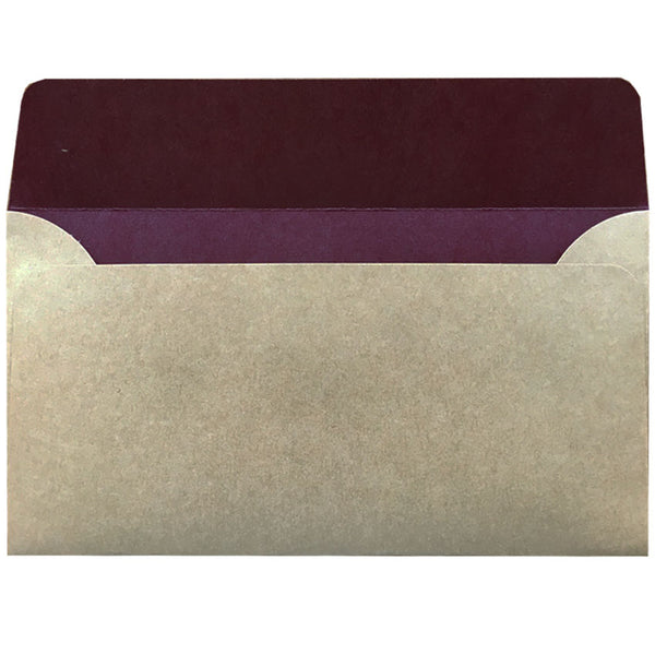 dle natural kraft envelope with colour inside