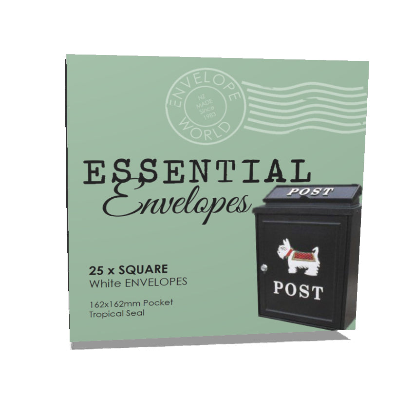 Envelop Essentials Essential White - 162x162mm (SQUARE) - Envelope World