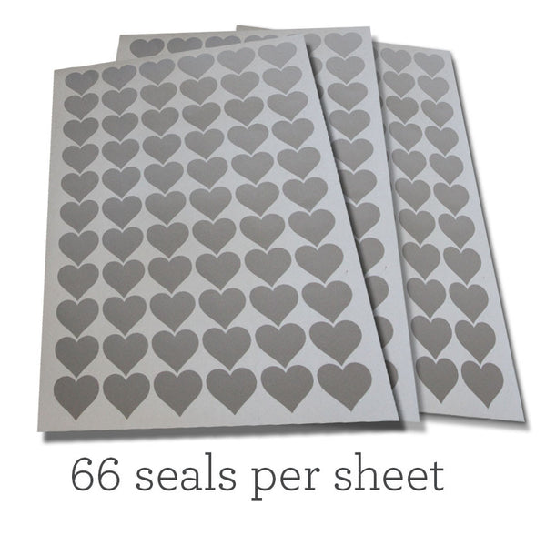 Silverfoil Heart Seal 25x30mm